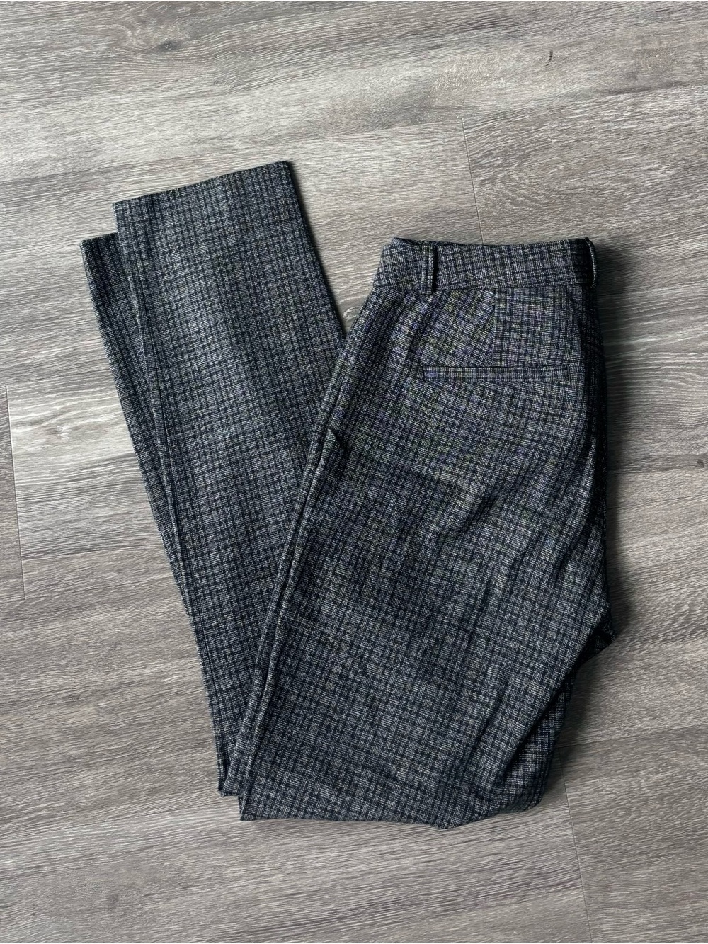 Banana Republic Charcoal Plaid Dress Pants